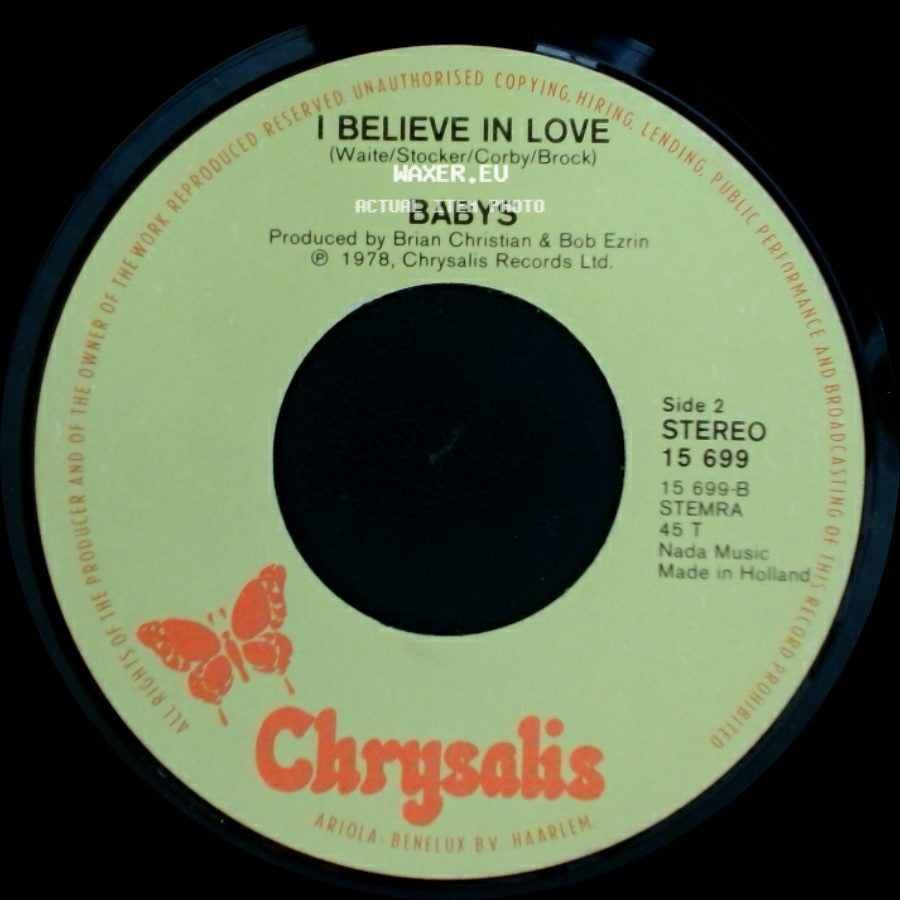 Babys - I'm Falling / I Believe In Love side B