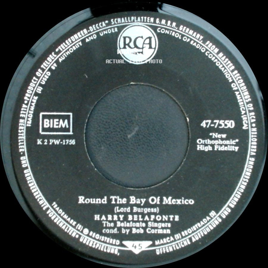Harry Belafonte - Round The Bay Of Mexico / Fifteen side A
