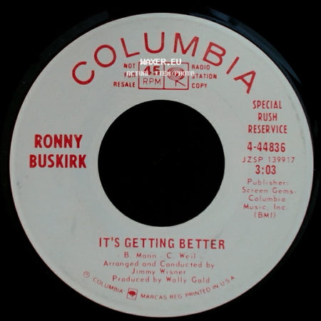 Ronny Buskirk - It's Getting Better / It's Getting Better side A
