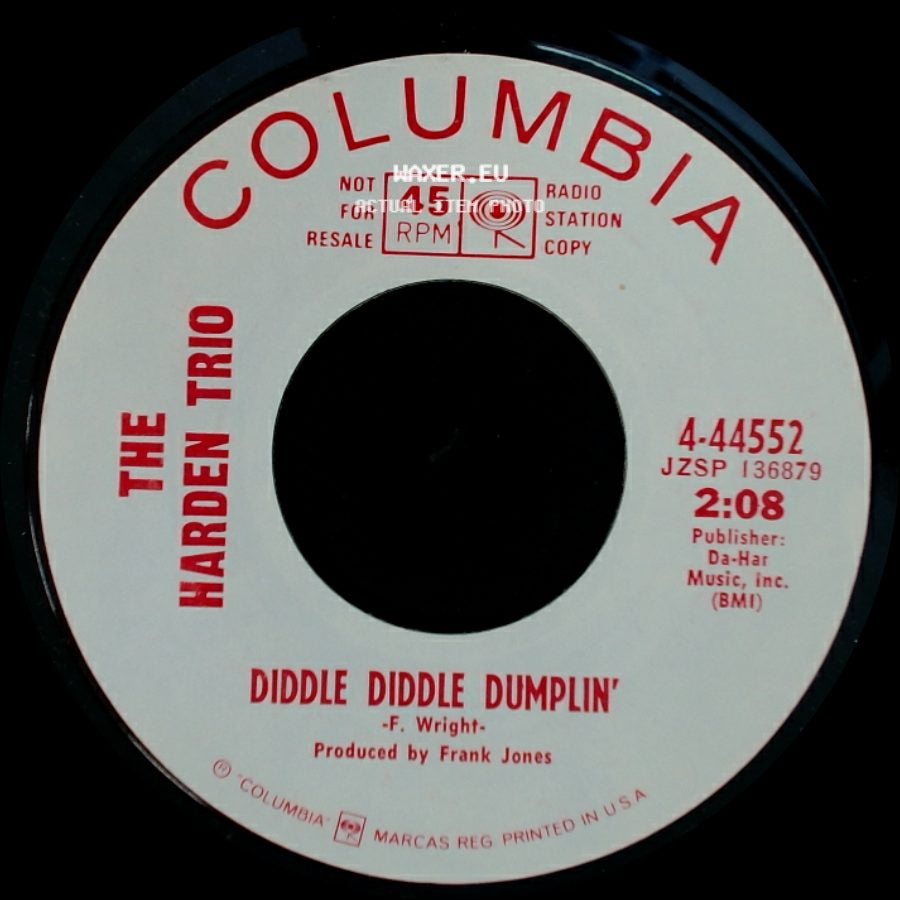 The Harden Trio - Diddle Diddle Dumplin' / Everybody Wants To Be Somebody Else side A