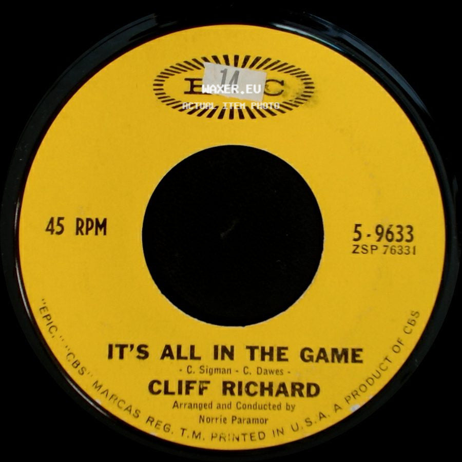 Cliff Richard - It's All In The Game / I'm Looking Out Of The Window side A