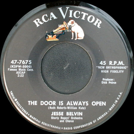 Jesse Belvin - Something Happens To Me / The Door Is Always Open side B