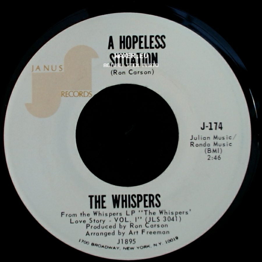 The Whispers - Can't Help But Love You / A Hopeless Situation side B