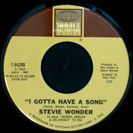 Stevie Wonder - I Gotta Have A Song / Heaven Help Us All side A