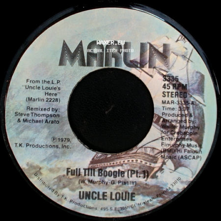 Uncle Louie - Full Tilt Boogie (Pt. 2) / Full Tilt Boogie (Pt. 1) side B