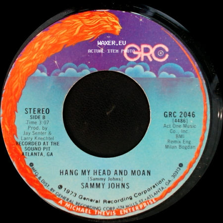Sammy Johns - Chevy Van / Hang My Head And Moan side B