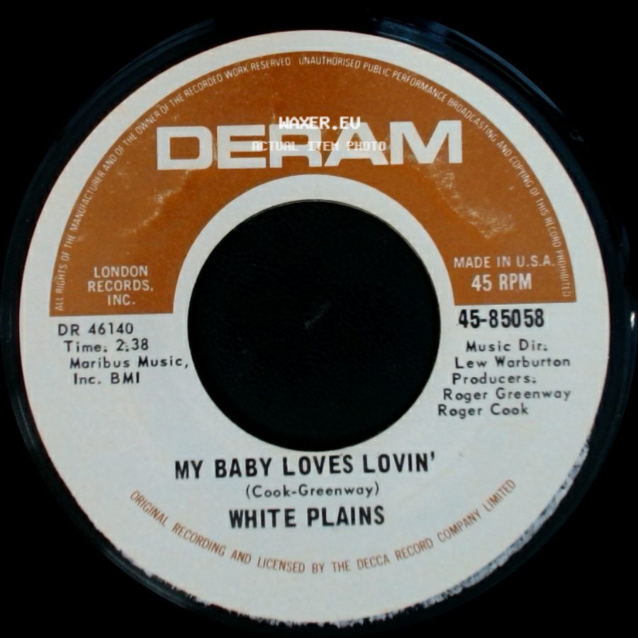 White Plains - Show Me Your Hand / My Baby Loves Lovin' side B
