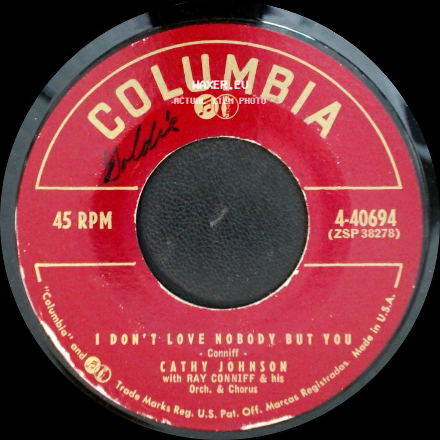 Cathy Johnson With Ray Conniff & His Orch. & Chorus - Ladder Of Love / I Don't Love Nobody But You side B