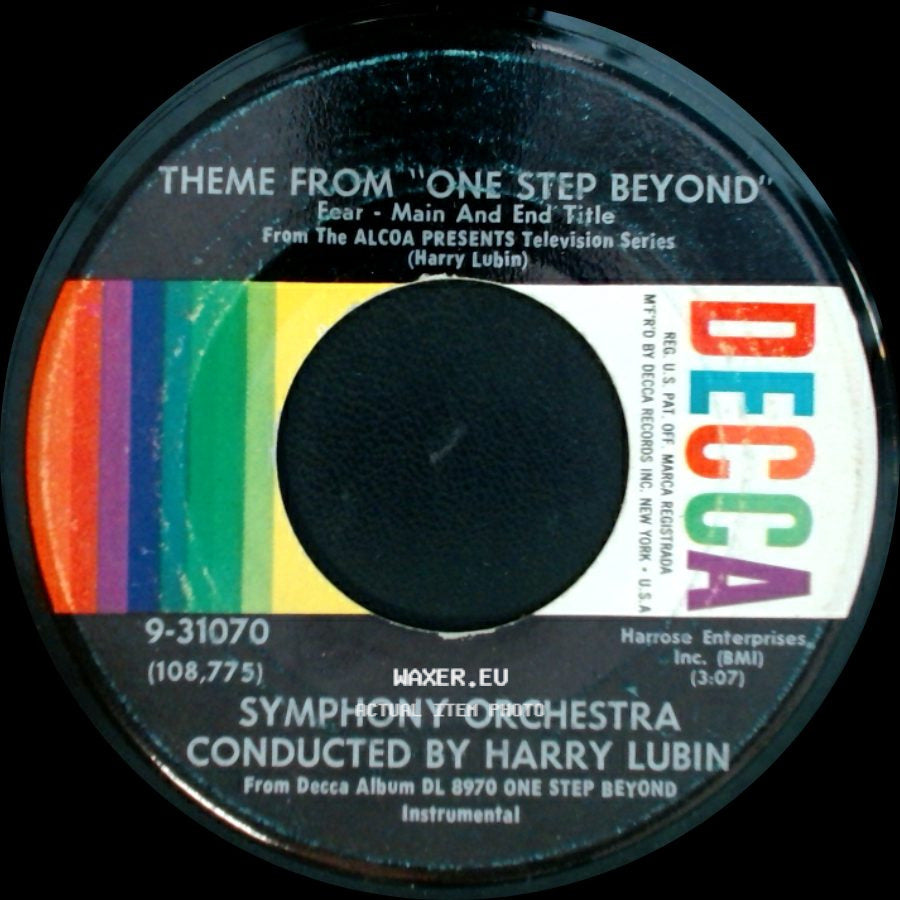 Symphony Orchestra Conducted By Harry Lubin / Symphony Orchestra - Theme From "One Step Beyond" / On The Terrace side A