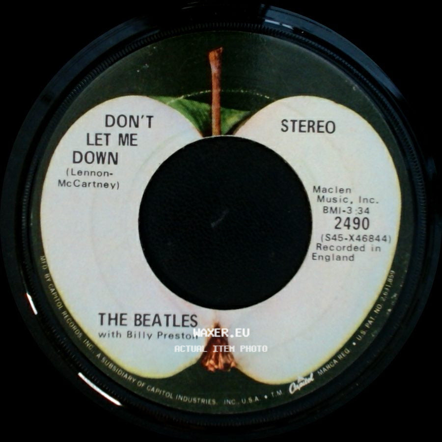 The Beatles With Billy Preston - Get Back / Don't Let Me Down side B