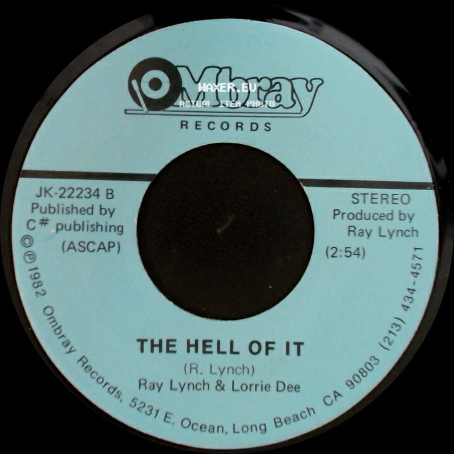 Ray Lynch & Lorrie Dee - Two Lonely People / The Hell Of It side B