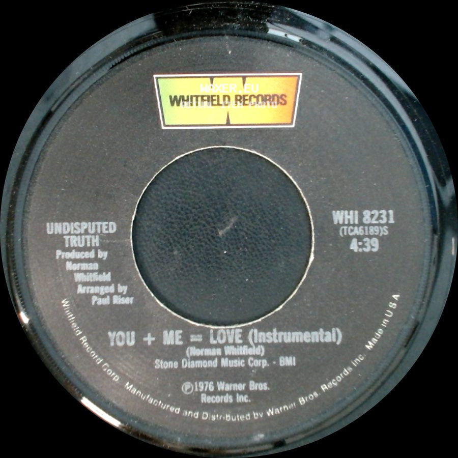 Undisputed Truth - You + Me = Love / You + Me = Love (Instrumental) side B