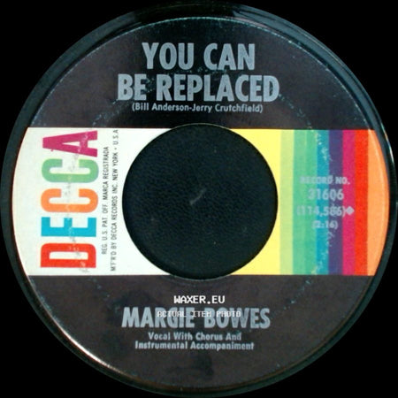 Margie Bowes - Understand Your Gal / You Can Be Replaced side B