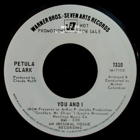 Petula Clark - You And I / Look At Mine side A