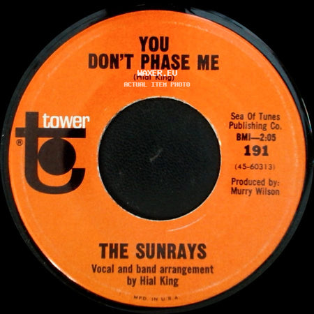 The Sunrays - You Don't Phase Me / Andrea side A