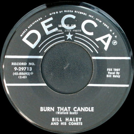 Bill Haley And His Comets - Burn That Candle / Rock-A-Beatin' Boogie side A