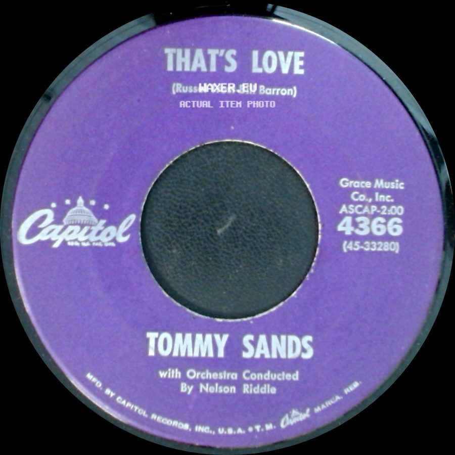 Tommy Sands - Crossroads / That's Love side B