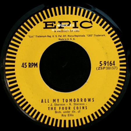 The Four Coins - Cherry Lips / All My Tomorrows side B