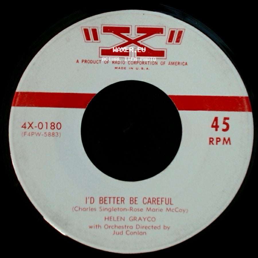 Helen Grayco - Night Train / I'd Better Be Careful side B