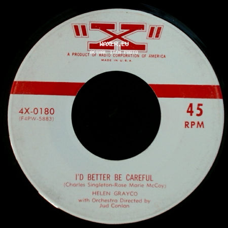 Helen Grayco - Night Train / I'd Better Be Careful side B