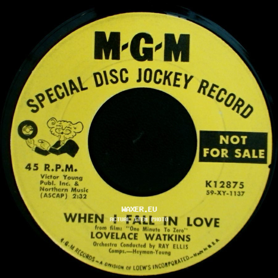 Lovelace Watkins - When I Fall In Love / Hello Young Lovers side A