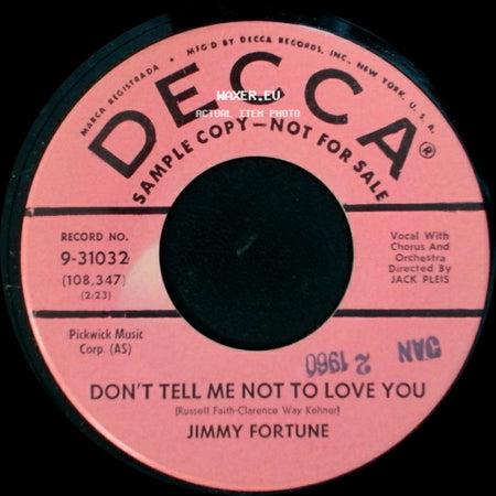Jimmy Fortune - Don't Tell Me Not To Love You / Be Mine side A