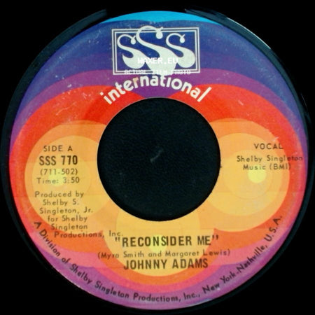 Johnny Adams - Reconsider Me / If I Could See You One More Time side A