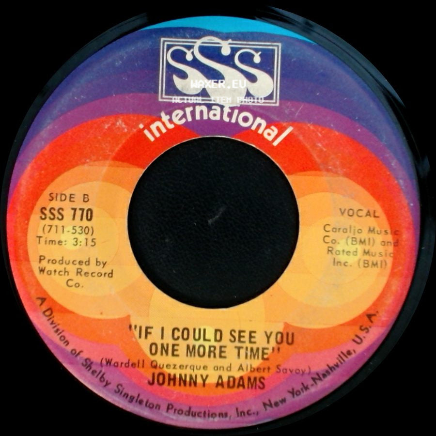 Johnny Adams - Reconsider Me / If I Could See You One More Time side B