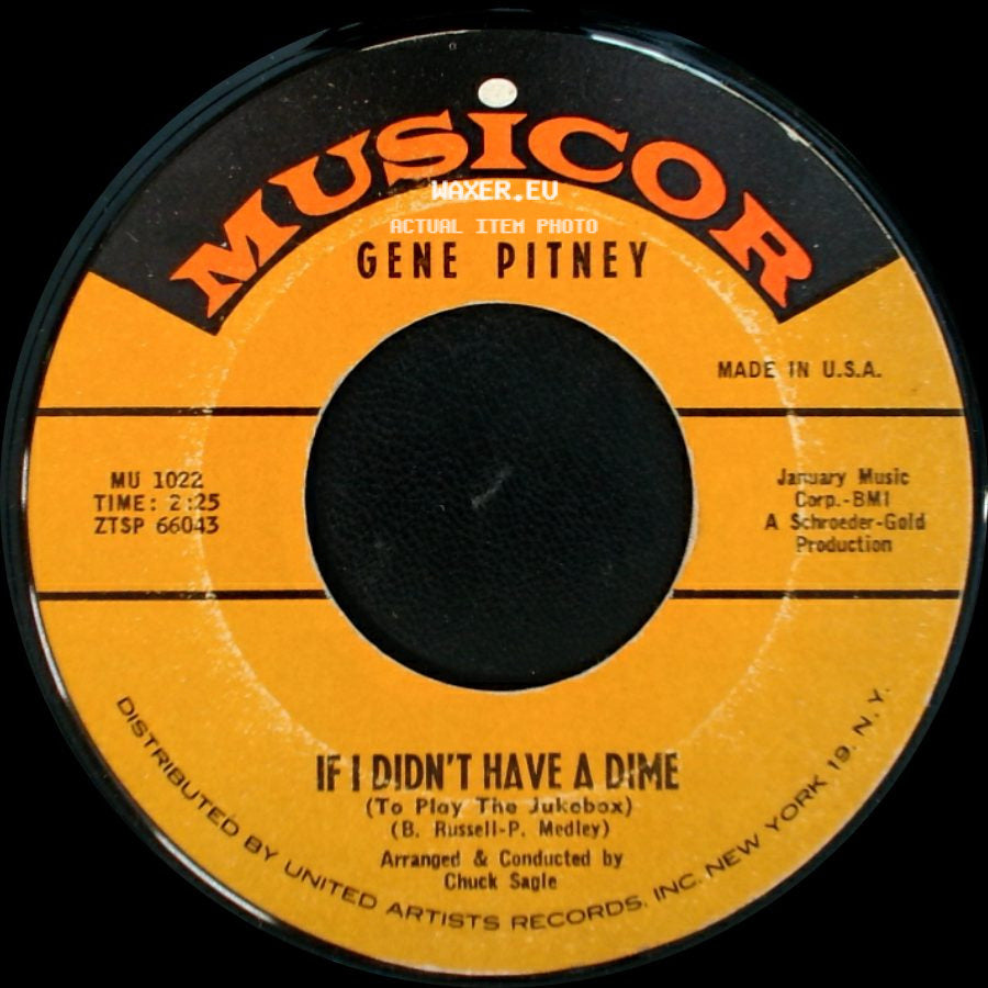 Gene Pitney - If I Didn't Have A Dime / Only Love Can Break A Heart side A
