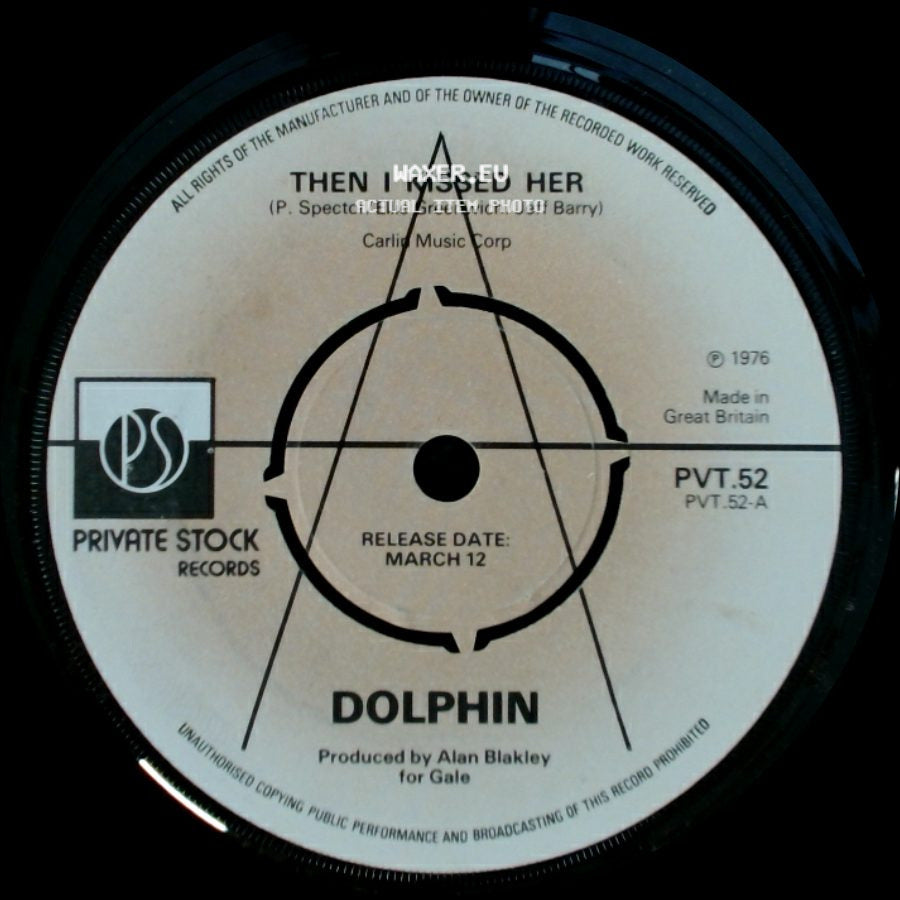 The Glyderes / Dolphin - Dolphin / Then I Kissed Her side B