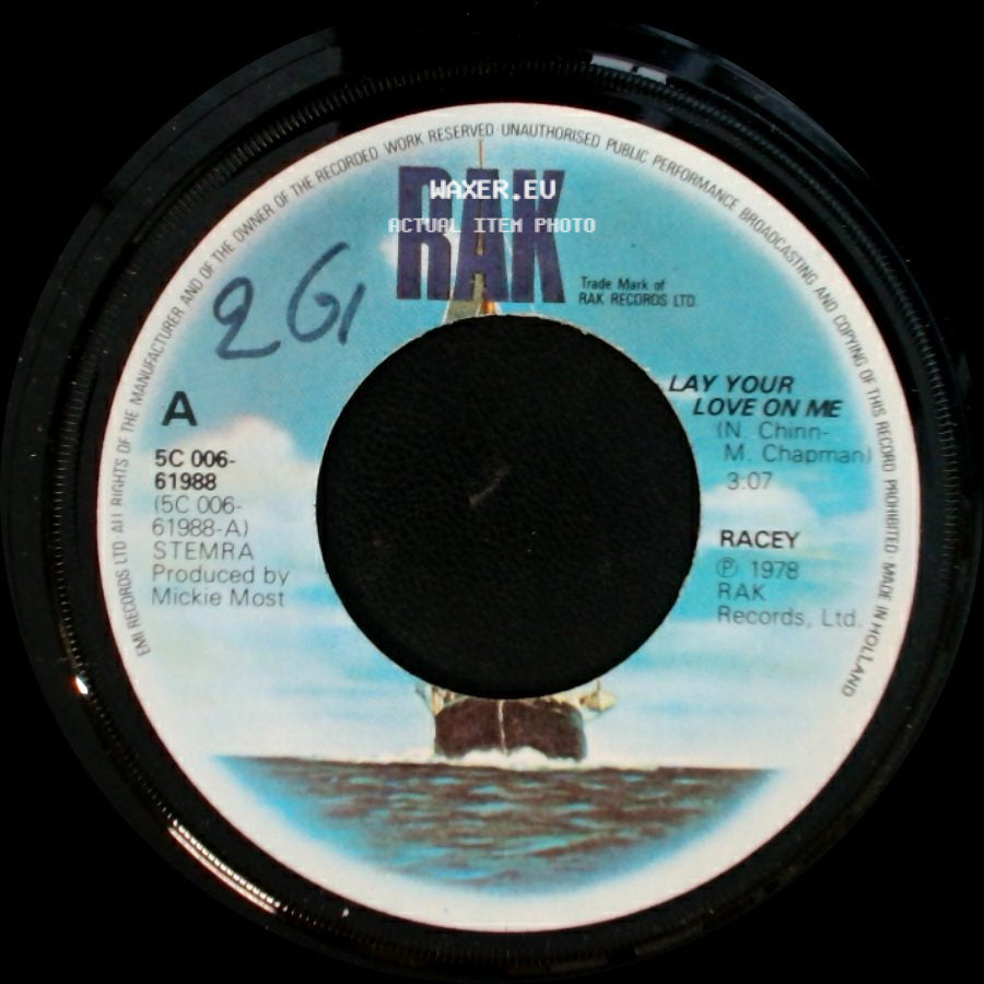 Racey - I Believed You / Lay Your Love On Me side B