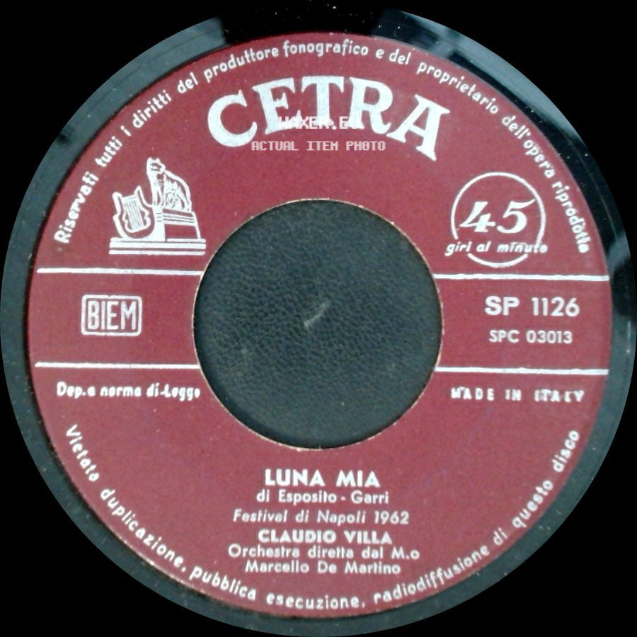 Claudio Villa - Luna Mia / Durmi' side A