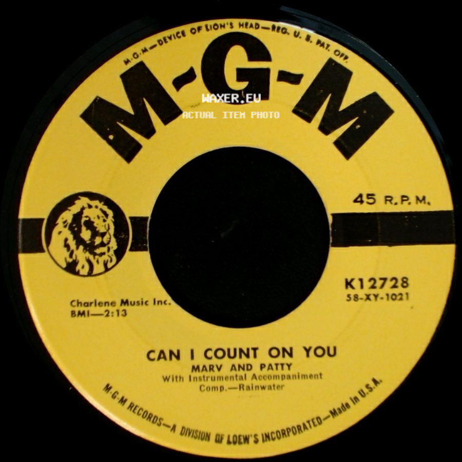 Marv And Patty - Can I Count On You / Let Me Live Again side A