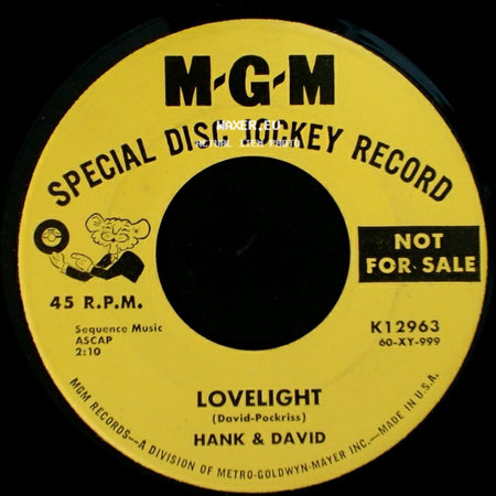 Hank & David - Lovelight / Lop-Sided, Over-Loaded (And It Wiggled When We Rode It) side A