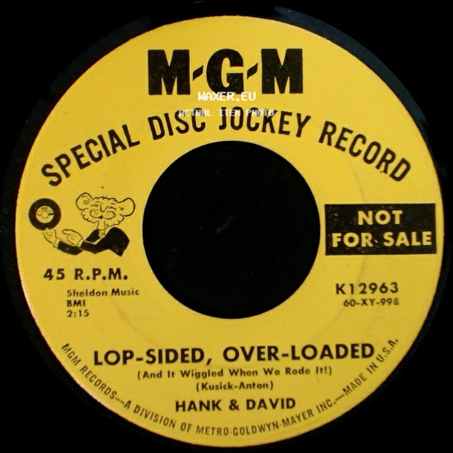 Hank & David - Lovelight / Lop-Sided, Over-Loaded (And It Wiggled When We Rode It) side B