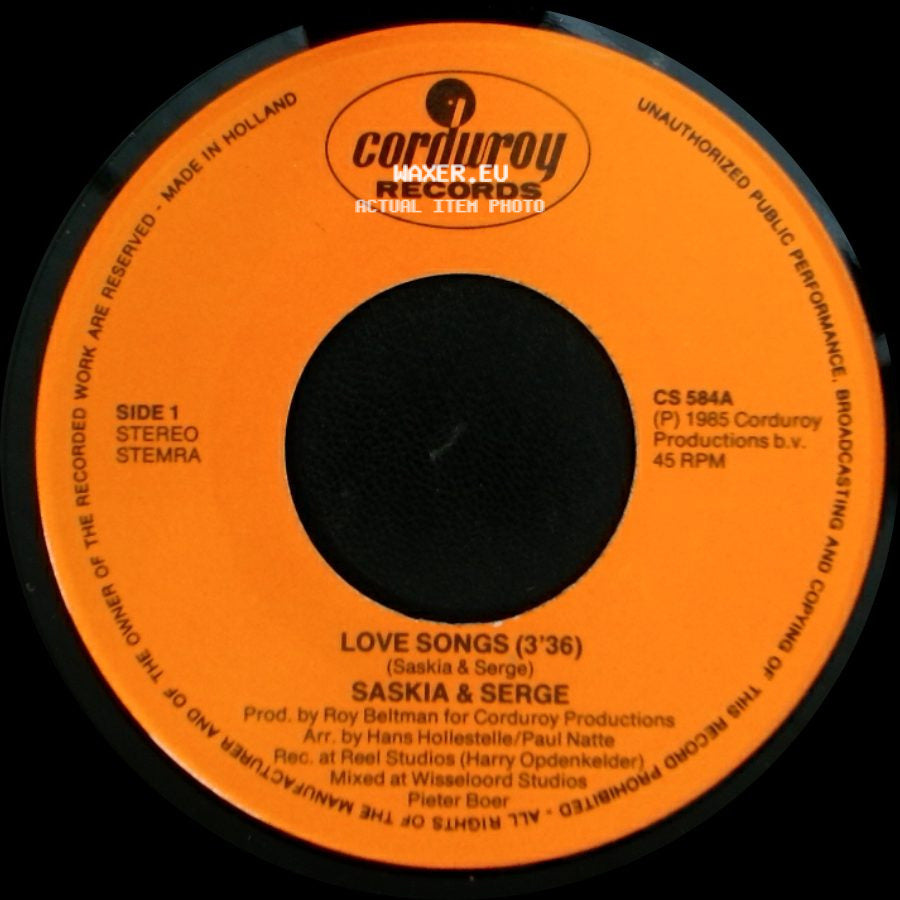 Saskia & Serge - Love Songs (3'36) / I Need You (3'24) side A