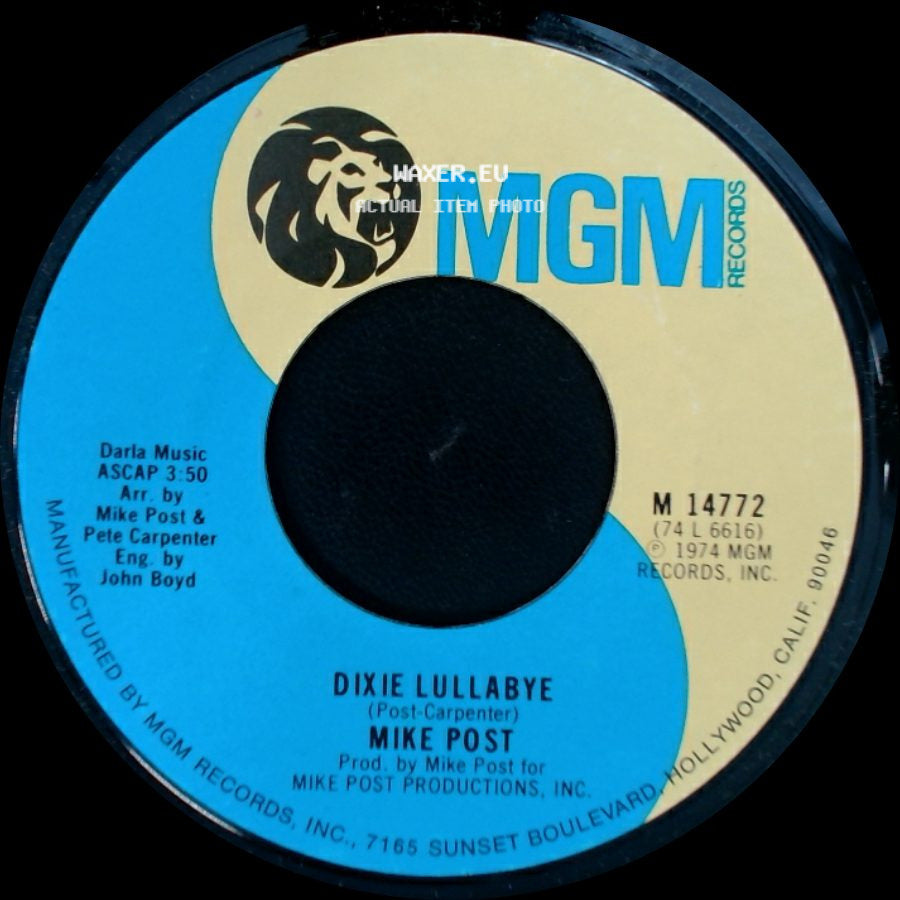 Mike Post - Dixie Lullabye / The Rockford Files side A