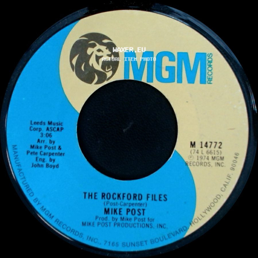 Mike Post - Dixie Lullabye / The Rockford Files side B