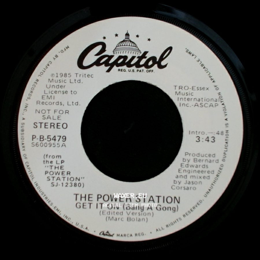 The Power Station - Get It On (Bang A Gong) / Get It On (Bang A Gong) side B