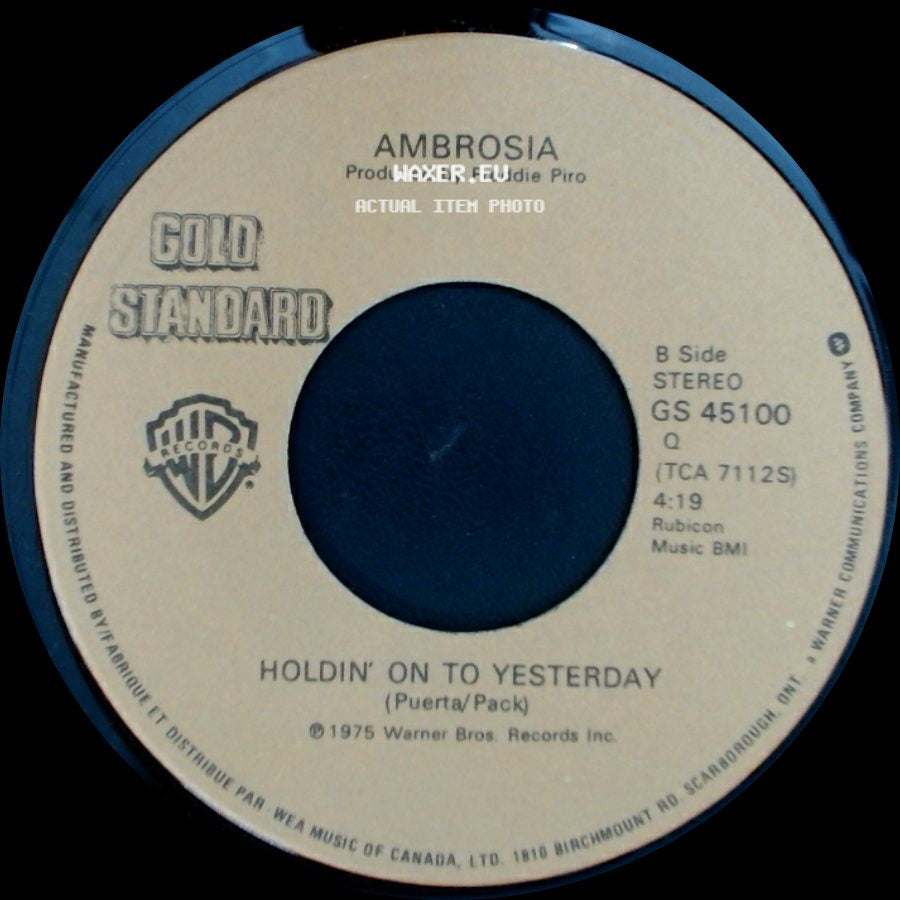 Ambrosia - How Much I Feel / Holdin' On To Yesterday side B