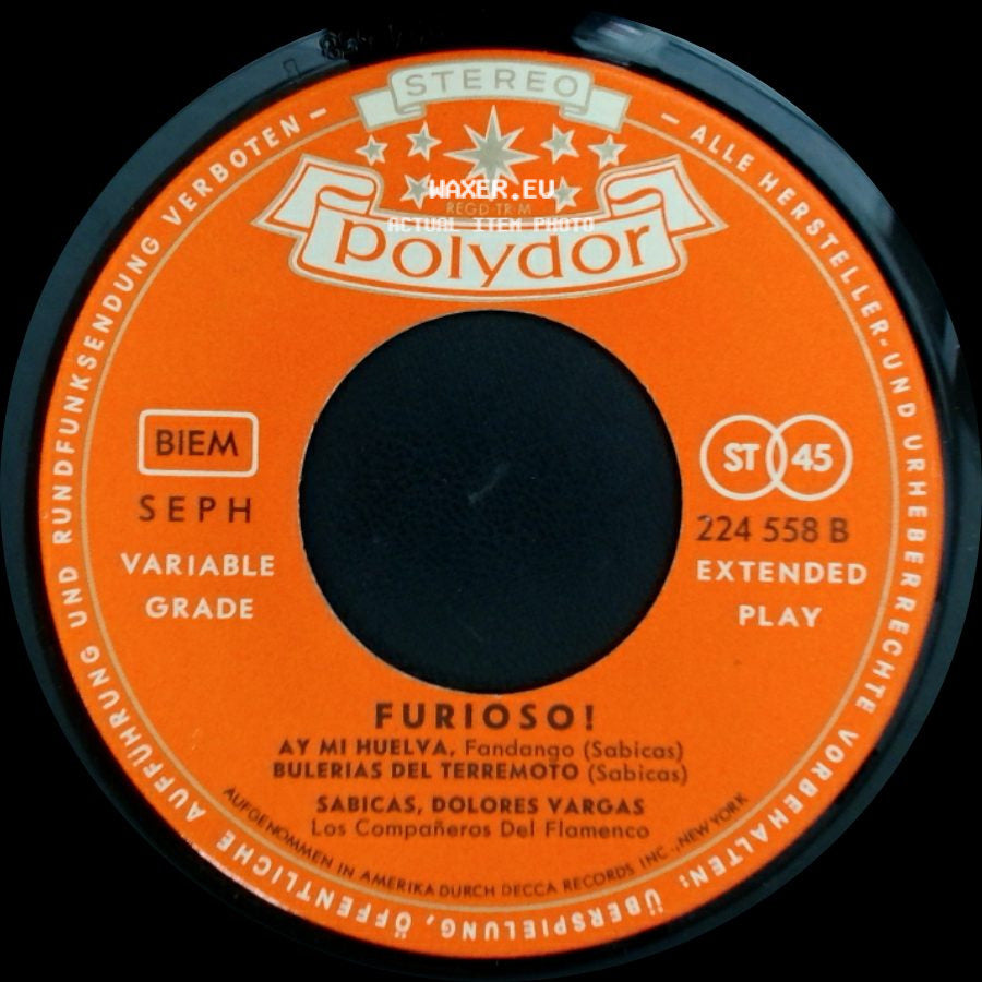 Sabicas, Dolores Vargas - Furioso! / Furioso! Gitana Te Enamoraste side A