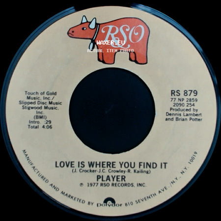 Player - Love Is Where You Find It / Baby Come Back side A