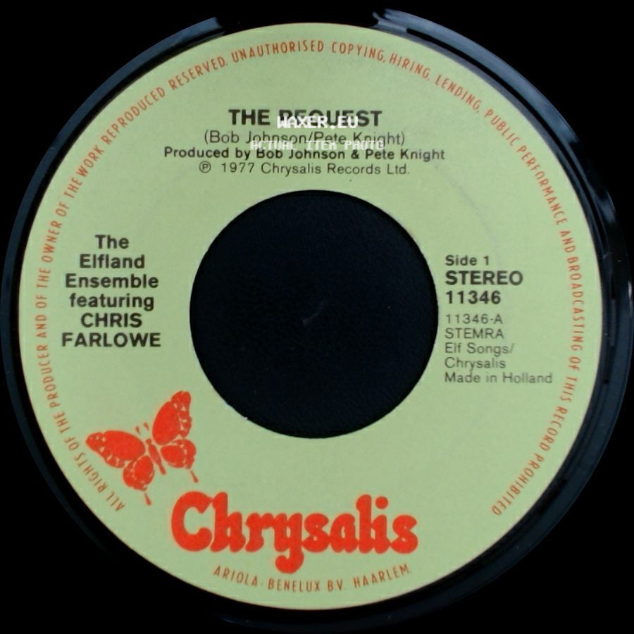The Elfland Ensemble Featuring Chris Farlowe / The Elfland Ensemble Featuring Mary Hopkin - The Request / Lirazal side A