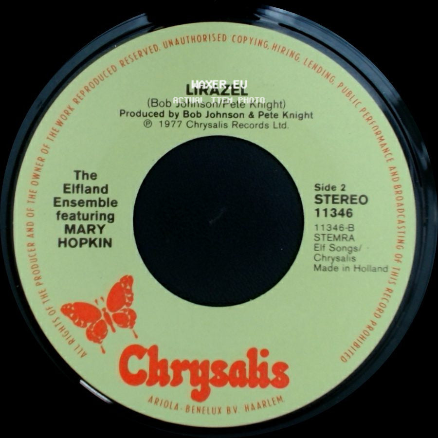 The Elfland Ensemble Featuring Chris Farlowe / The Elfland Ensemble Featuring Mary Hopkin - The Request / Lirazal side B