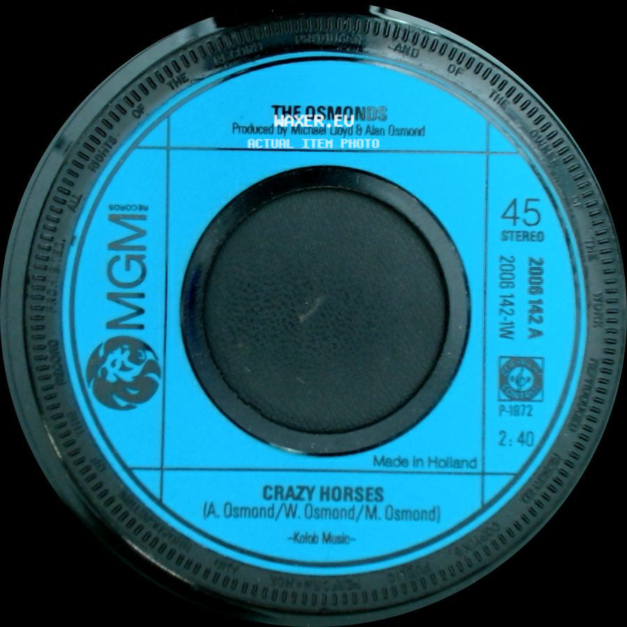 The Osmonds - Crazy Horses / That's My Girl side A