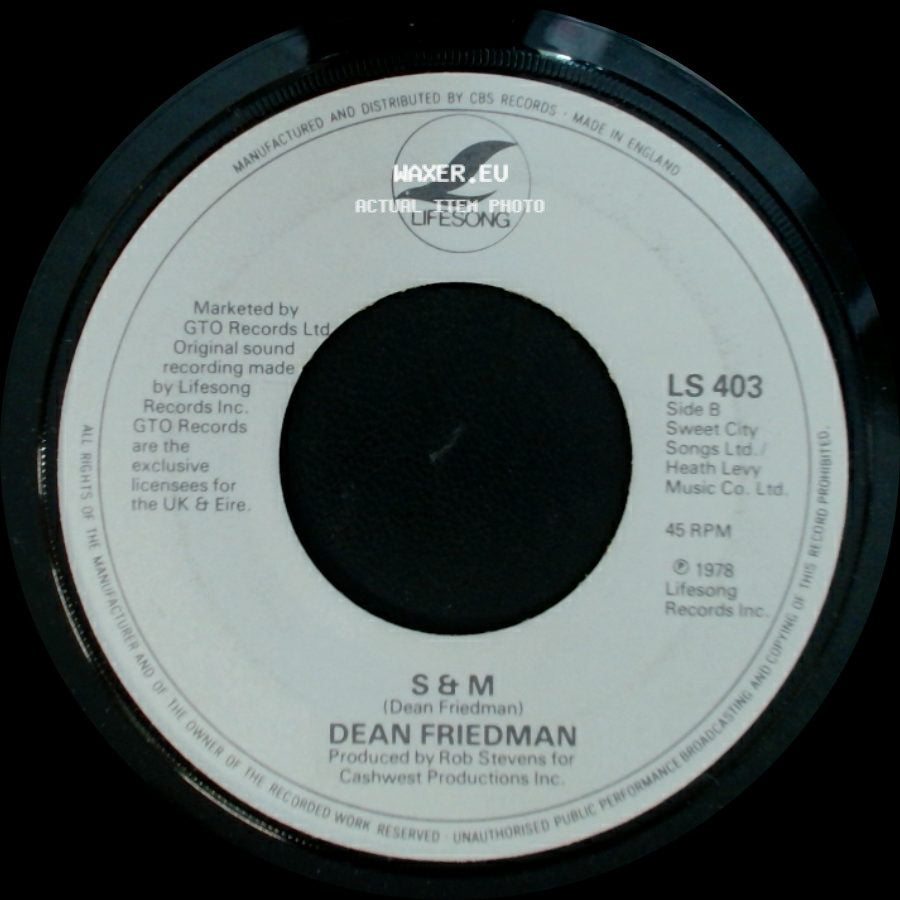 Dean Friedman - Lydia / S & M side B