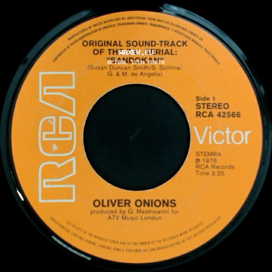 Oliver Onions - Original Sound-Track Of The T.V. Serial: "Sandokan" / Sweet Lady Blue side A