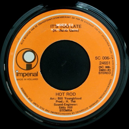 Hot Rod - It's Too Late / Funky Shuffle side A