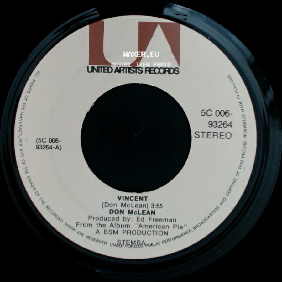 Don Mclean - Vincent / Castles In The Air side A