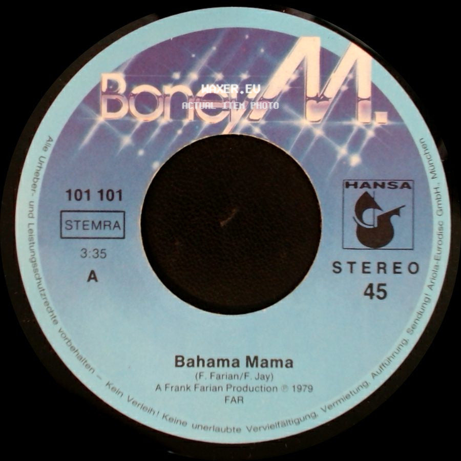 Boney M. - Bahama Mama / I'm Born Again side A